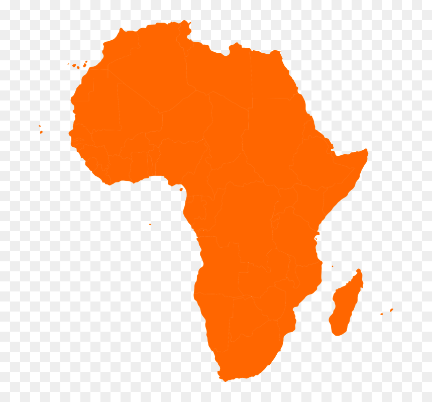 Africa Map Continent Clip - Africa Continent Clipart, HD Png Download - sprinkles border png