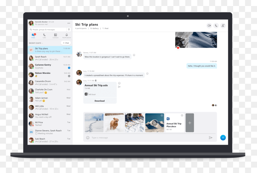 Skype New Features 3b - Add A Bookmark On Skype, HD Png Download - skype icons png
