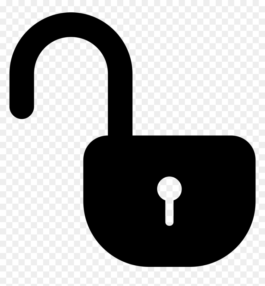 Security Icon Black - Unlocked Padlock Silhouette, HD Png Download - padlock icon png