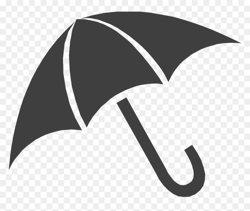 Black Umbrella Clipart, HD Png Download - umbrella logo png