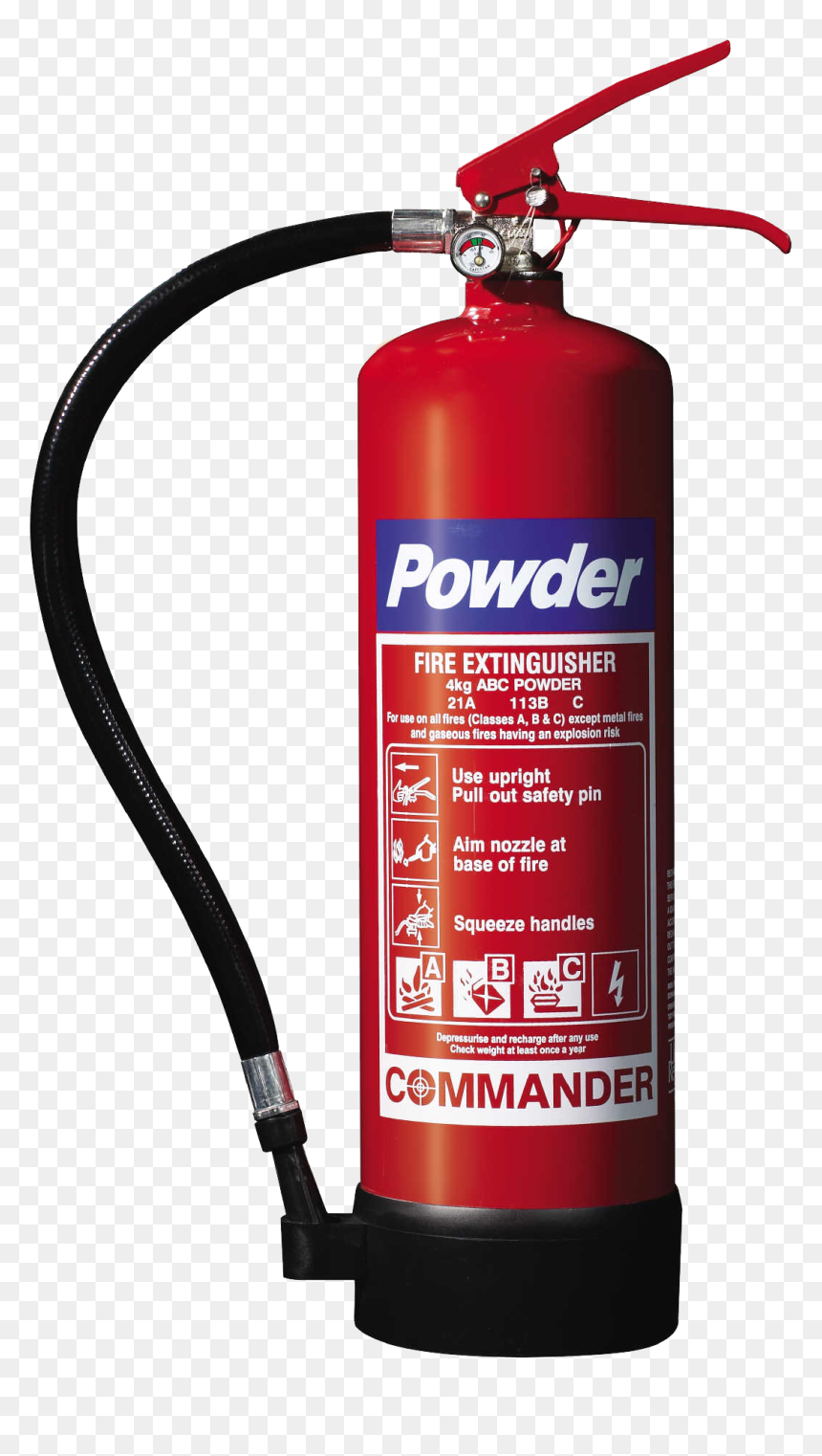 Extinguisher Png - Portable Dry Powder Fire Extinguisher, Transparent Png - check .png