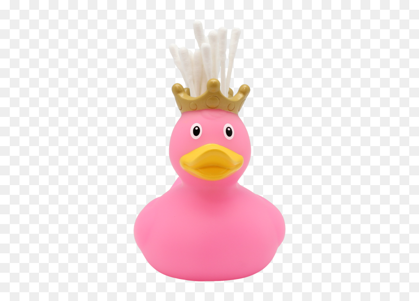 Lilalu Holdys Ente Mit Krone Zusatz Frontansicht - Bath Toy, HD Png Download - duck head png