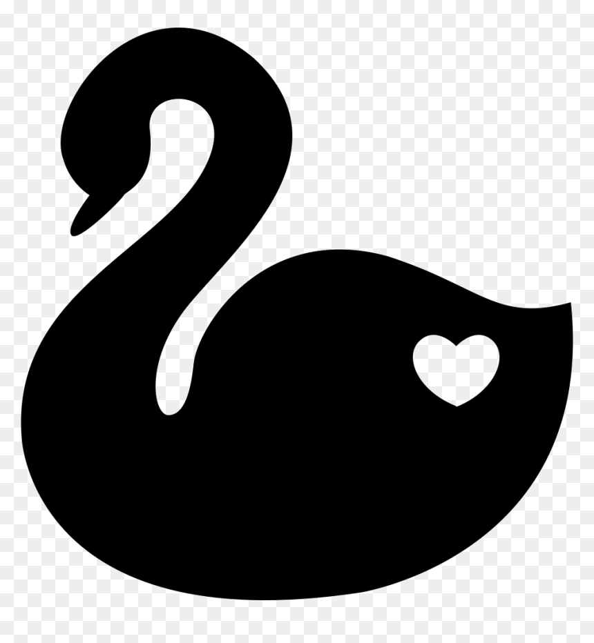 With A Heart Symbol - Fidelity Symbol, HD Png Download - black swan png