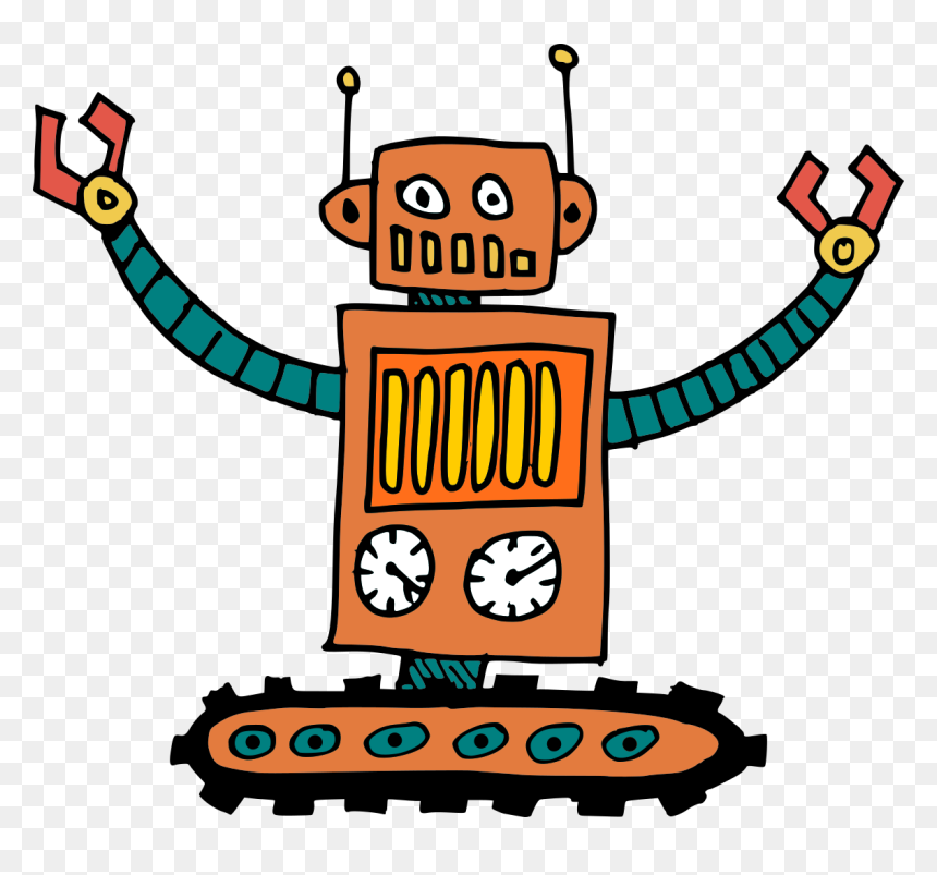 6 Silly Cartoon Robot Vector 4, HD Png Download - robot vector png