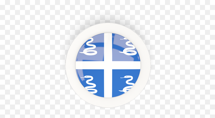 Martinique Flag Round Png, Transparent Png - gadsden flag png