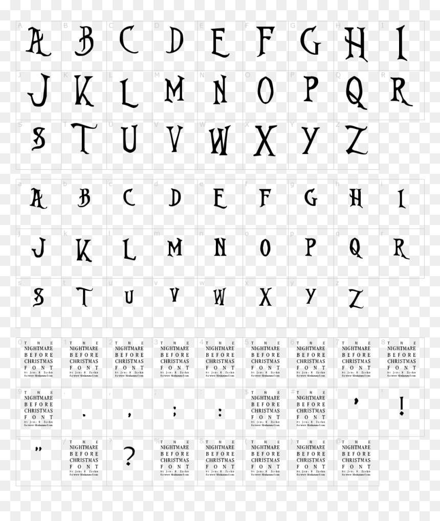 Clip Art Nightmare Font - Nightmare Before Christmas Font, HD Png Download - nightmare bonnie png