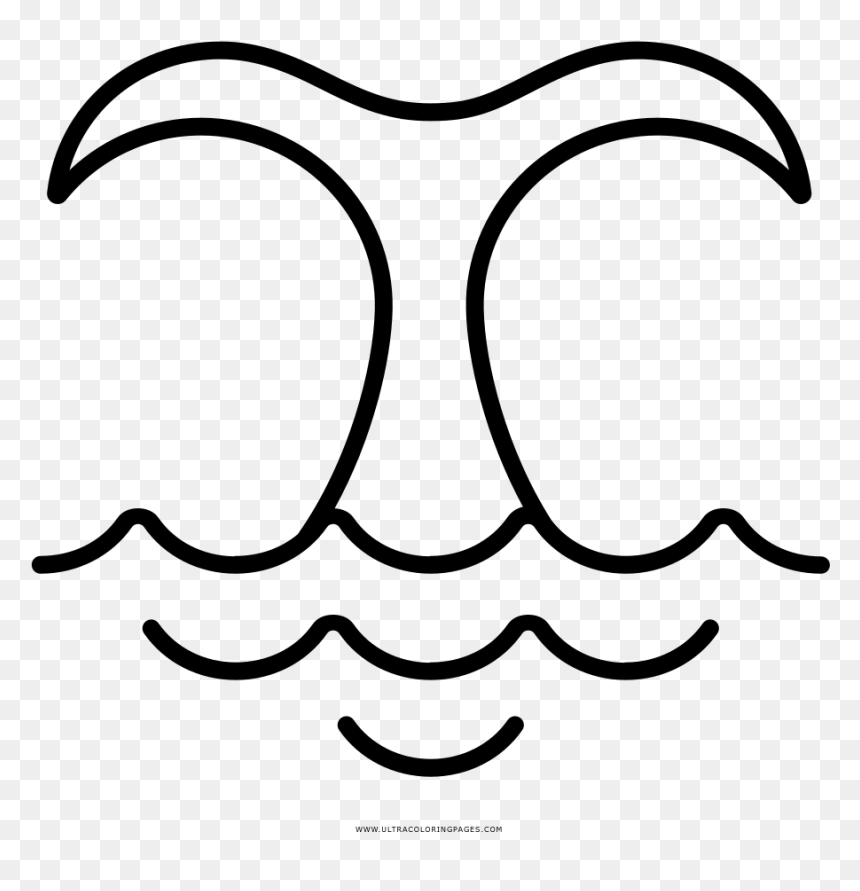 Whale Tail Coloring Page - Rabo De Baleia Desenho, HD Png Download - whale tail png