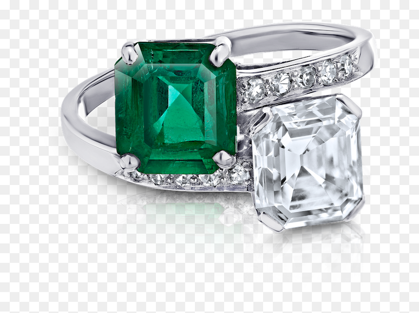 Green Diamond Ring Png, Transparent Png - green diamond png