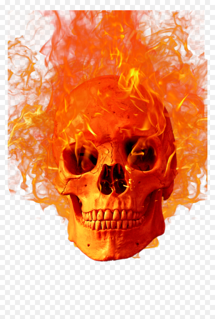 #mq #skull #fire #fireflames #flames - Danger Pic Of Ghost, HD Png Download - flaming skull png
