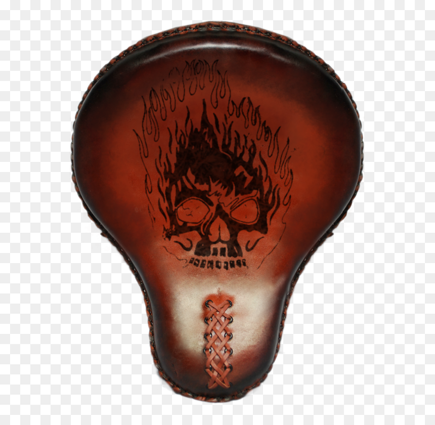 Leather, HD Png Download - flaming skull png