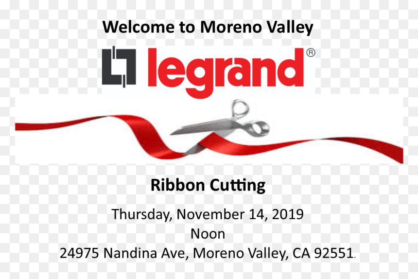 Legrand Ribbon Cutting - Legrand, HD Png Download - grand opening ribbon png