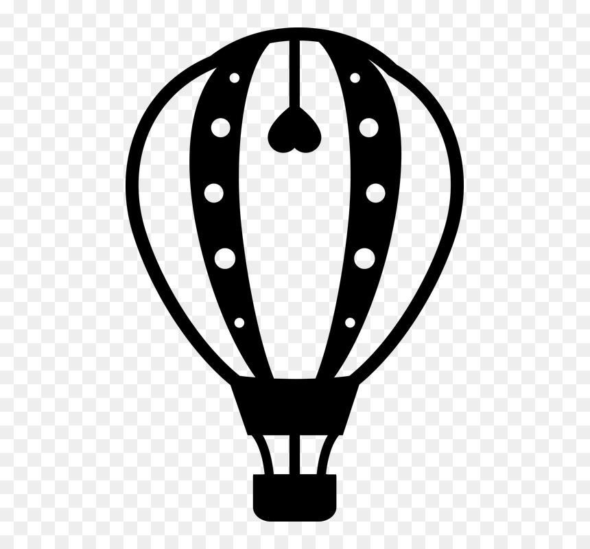 Hot Air Balloon, Air, Black, HD Png Download - hot air ballon png