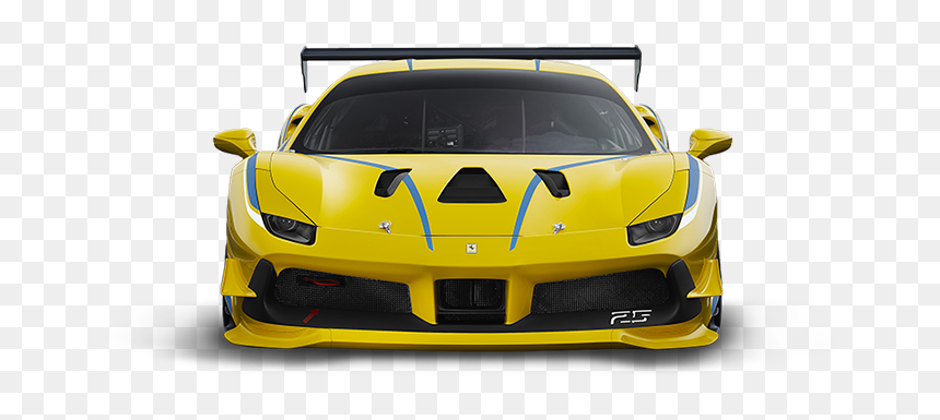 488 Challenge - Ferrari 488 Challenge Png, Transparent Png - yellow car png
