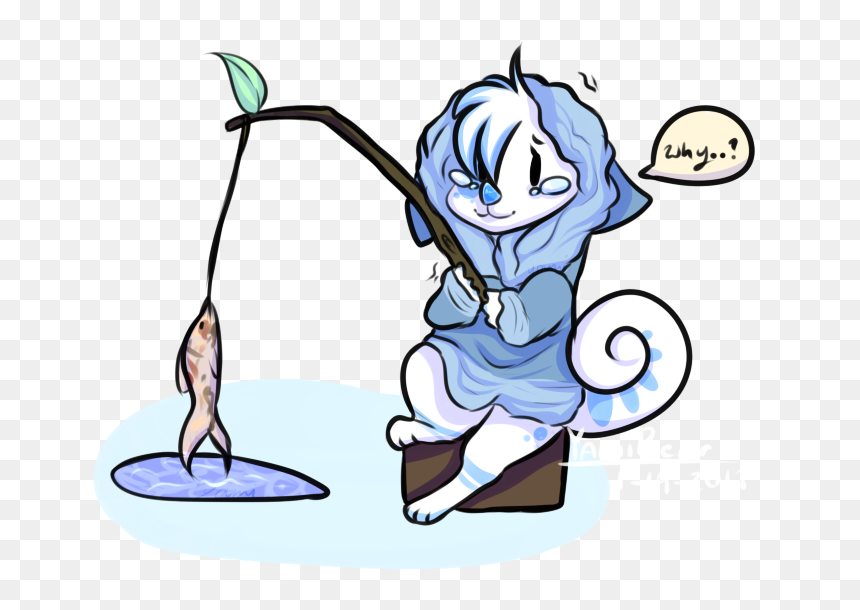 Eskimo Drawing Ice Fishing, HD Png Download - fish drawing png