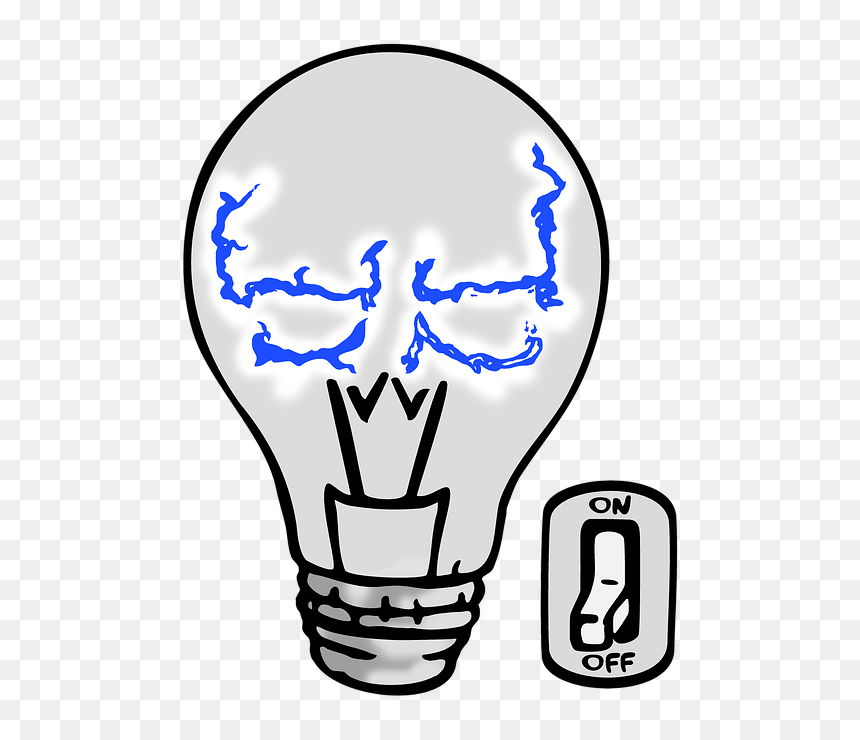 Skull, Lightbulb, Head, Vector, Animation, Bulbs, Light, HD Png Download - blue skull png