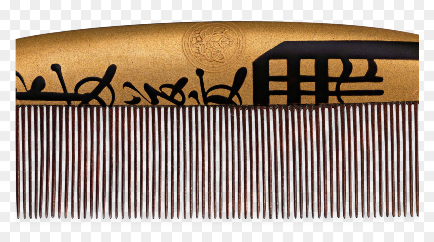 Japanese Umbrella Png -japanese Lacquered Kushi Hair - Label, Transparent Png - hair comb png