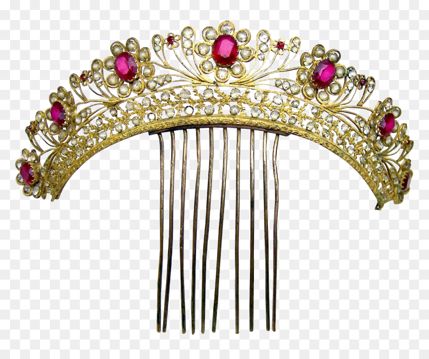 Crown Clip Comb - Tiara, HD Png Download - hair comb png