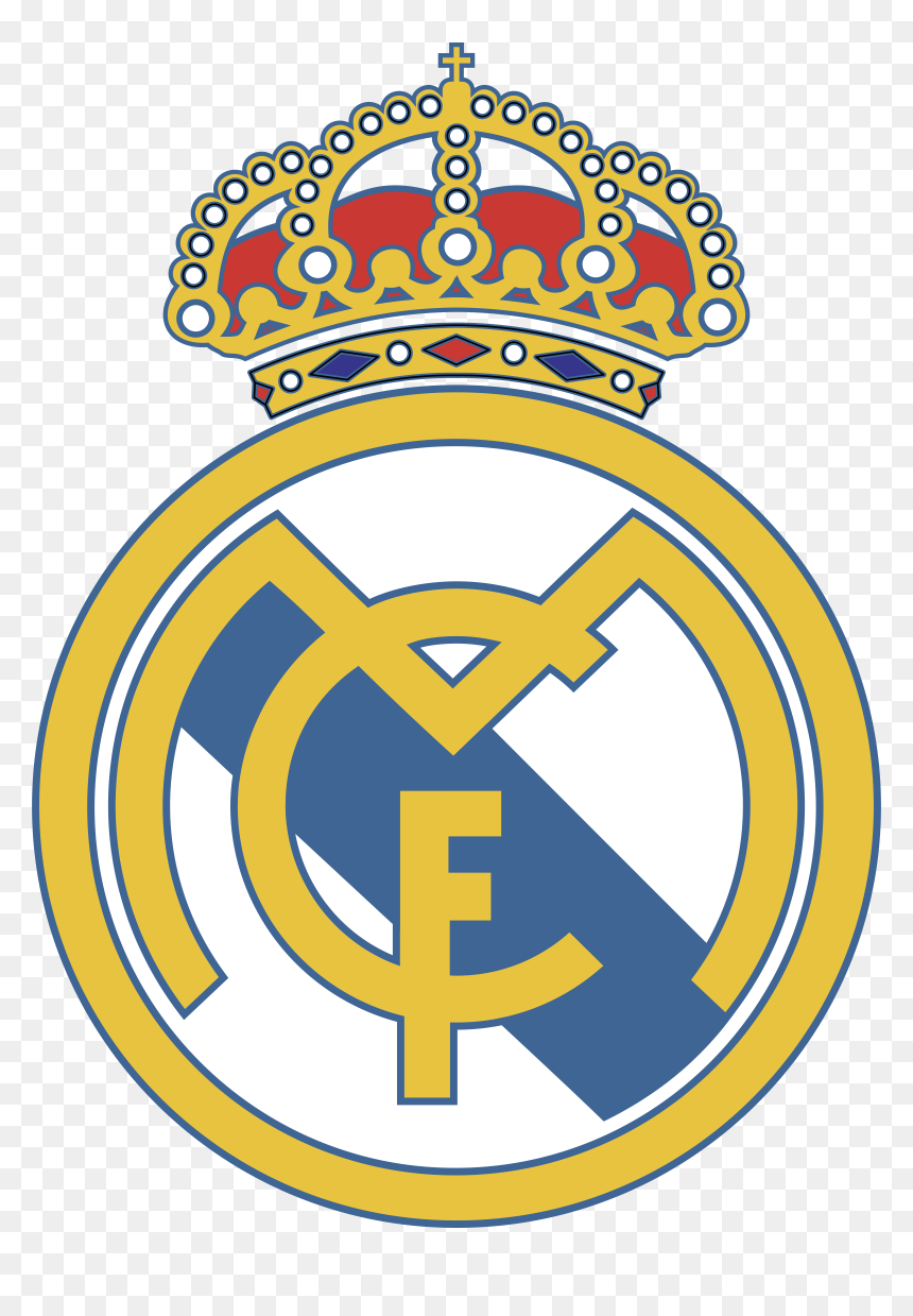 Real Madrid Club De Futbol Logo Png Transparent - Real Madrid Logo Transparent, Png Download - real crown png