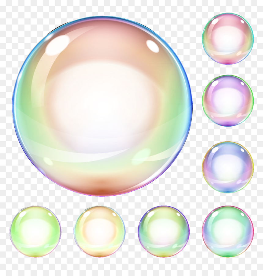 Soap Bubble Color - Lighting, HD Png Download - colorful bubbles png
