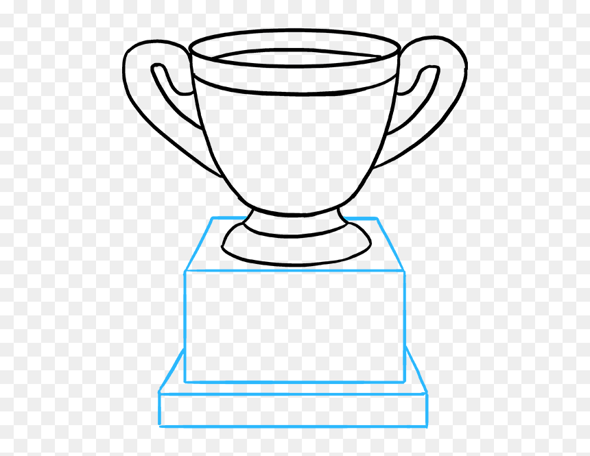 How To Draw Trophy - Trophy Drawing, HD Png Download - trophy emoji png