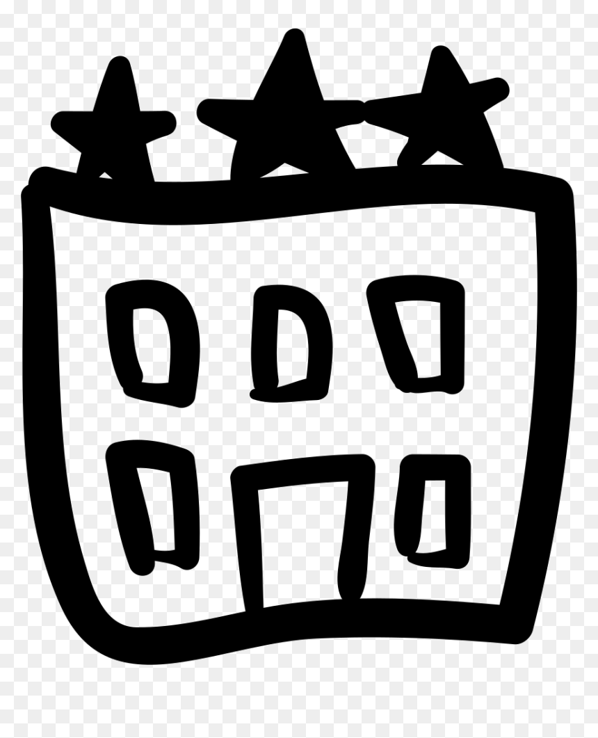 Hotel Three Stars Building Hand Drawn Outline - Icon Hand Drawn Buildings Png, Transparent Png - hand drawn stars png