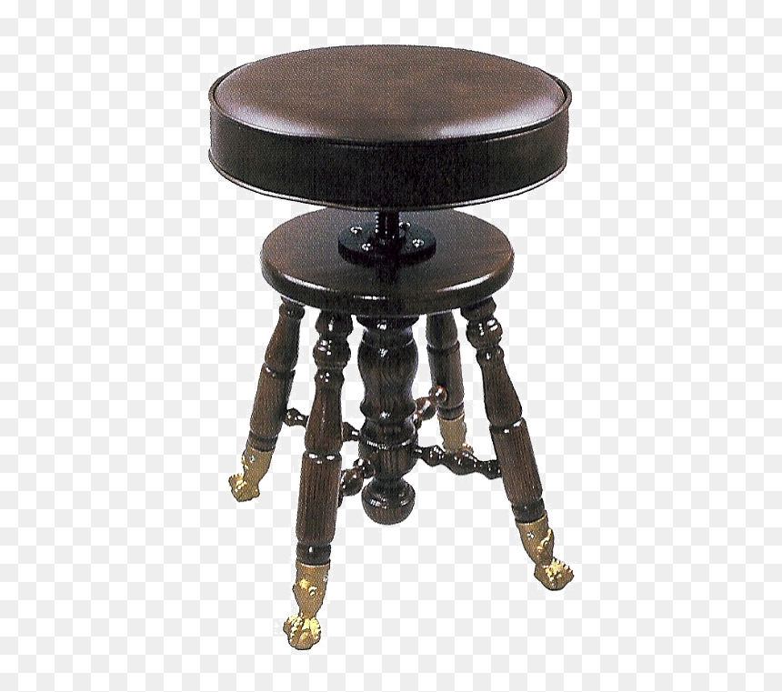 Jansen Claw Foot Upholstered - Piano Seat Png, Transparent Png - bar stool png