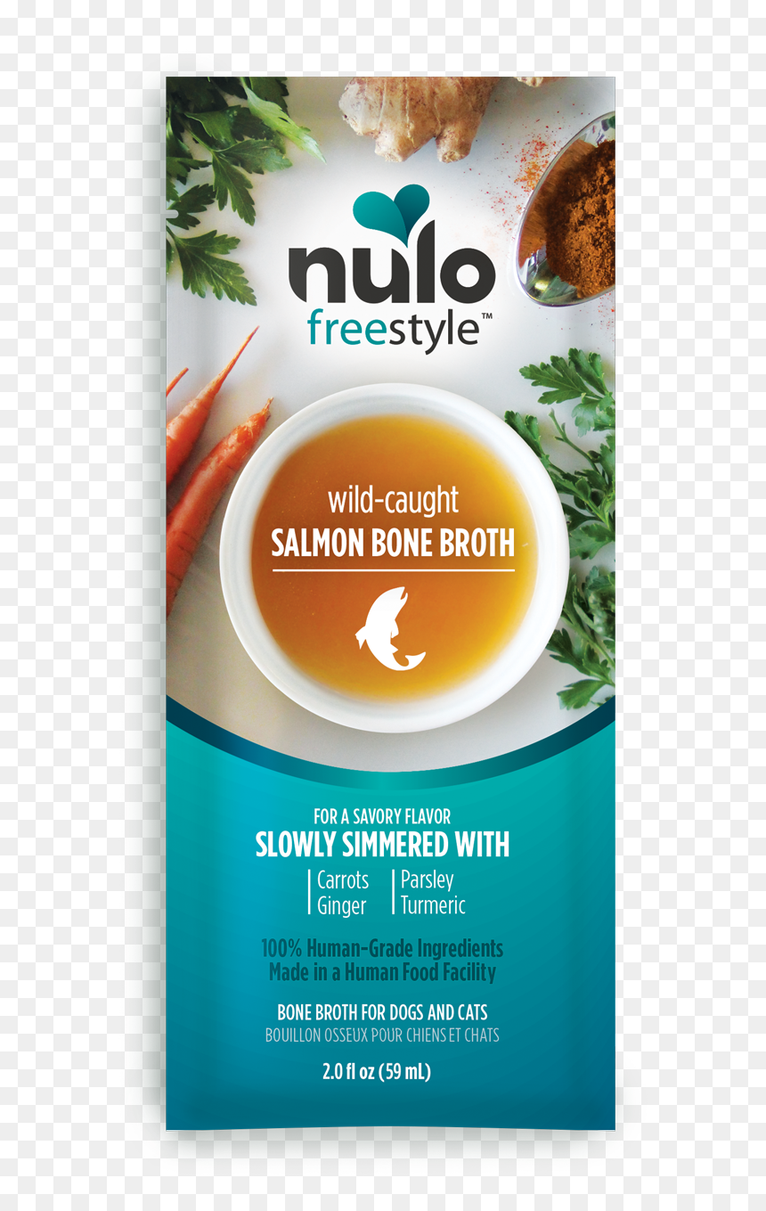 Nulo Freestyle Bone Broth Wild Caught Salmon Dog & - Dog Food Bone Broth, HD Png Download - dog bones png
