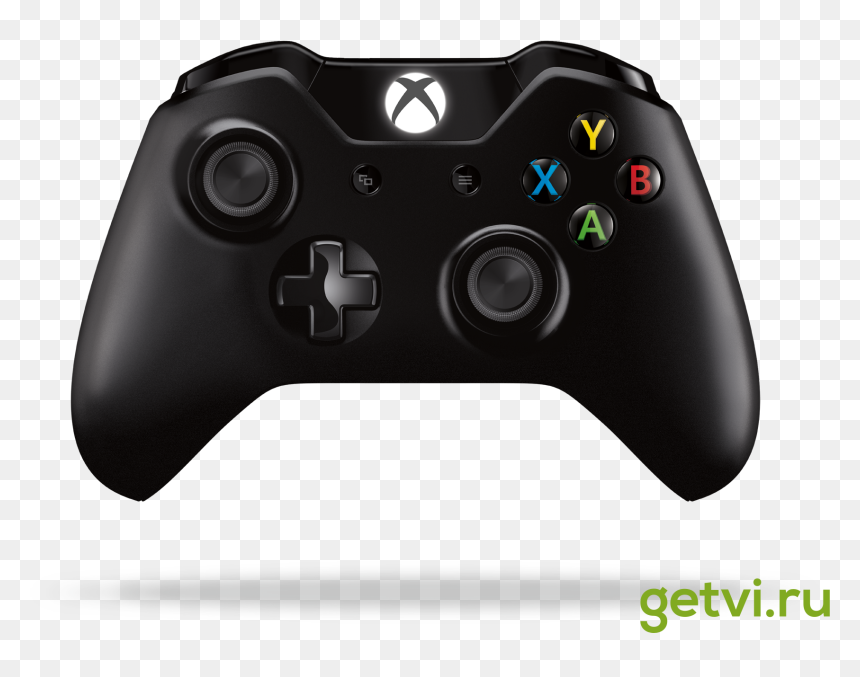 Xbox One Controller Xbox 360 Controller Black, HD Png Download - xbox one png logo