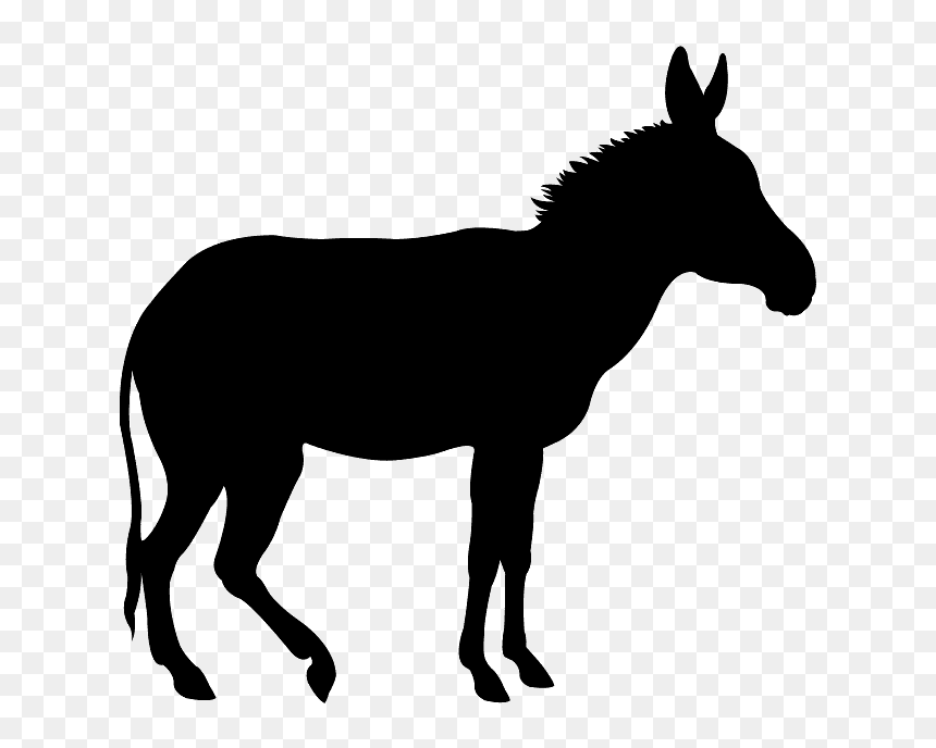 Red Donkey Silhouette, HD Png Download - german shepherd silhouette png
