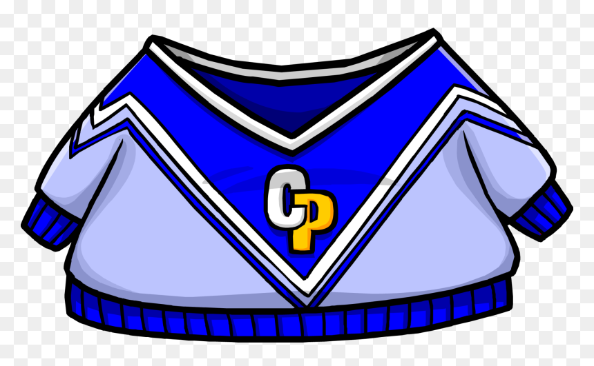 Club Penguin Blue Cheerleader Sweater Clipart , Png - Club Penguin Blue Sweater, Transparent Png - cheerleader clipart png