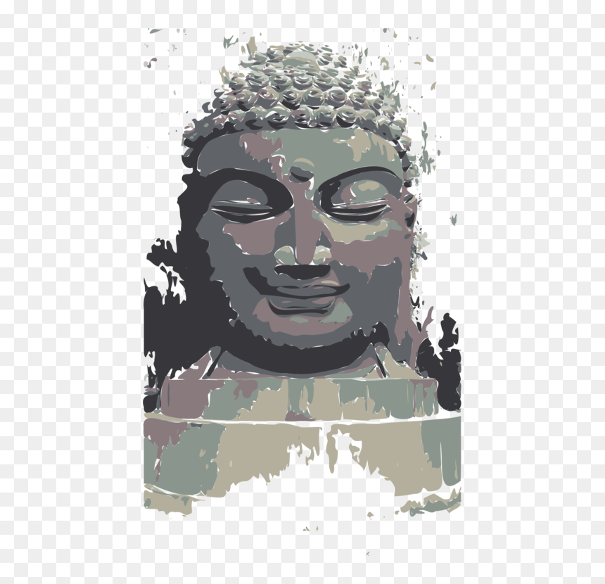 Fictional Character,head,art - Clip Art, HD Png Download - buddha statue png
