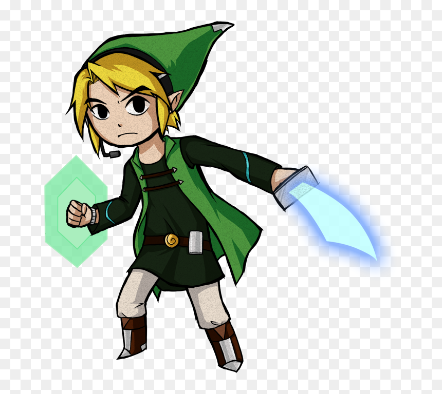 Linkzf-1 - Cartoon, HD Png Download - zelda rupee png