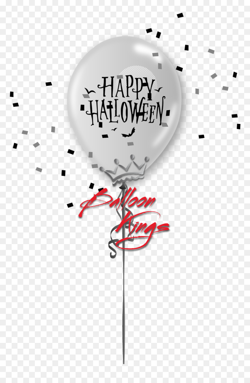11in Latex Moon & Bat Silver - Happy Birthday Clear, HD Png Download - silver balloon png