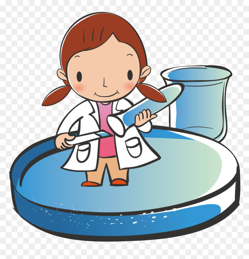 Scientist Clipart Study Science - Nghiên Cứu Khoa Học Hoạt Hình, HD Png Download - scientist clipart png