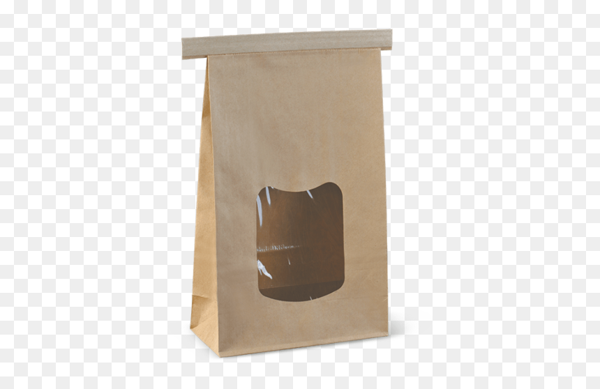 Papírové Sáčky S Okénkem, HD Png Download - brown paper bag png