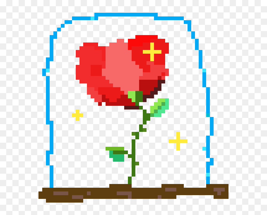 Beauty And The Beast Rose - Anime Kawaii Pixel Art, HD Png Download - beauty and beast png