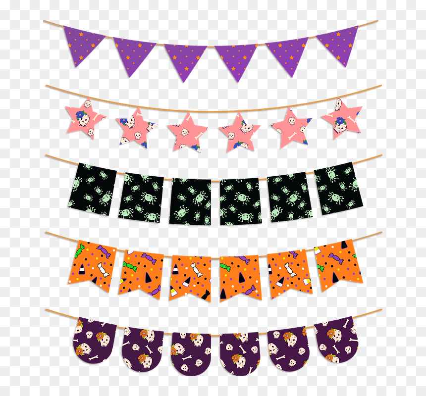 Bunting, Banner, Vintage Print, Old Print, Decoration - Armoire Poupée, HD Png Download - decorative banner png