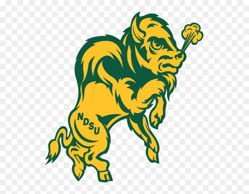 Transparent Bison Clipart Black And White - Old Ndsu Bison Logo, HD Png Download - m bison png
