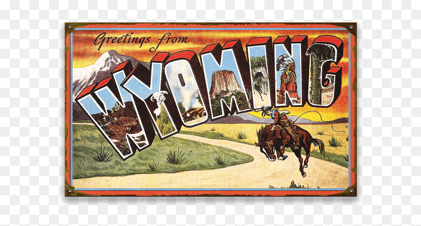 Wyoming Postcard, HD Png Download - m bison png