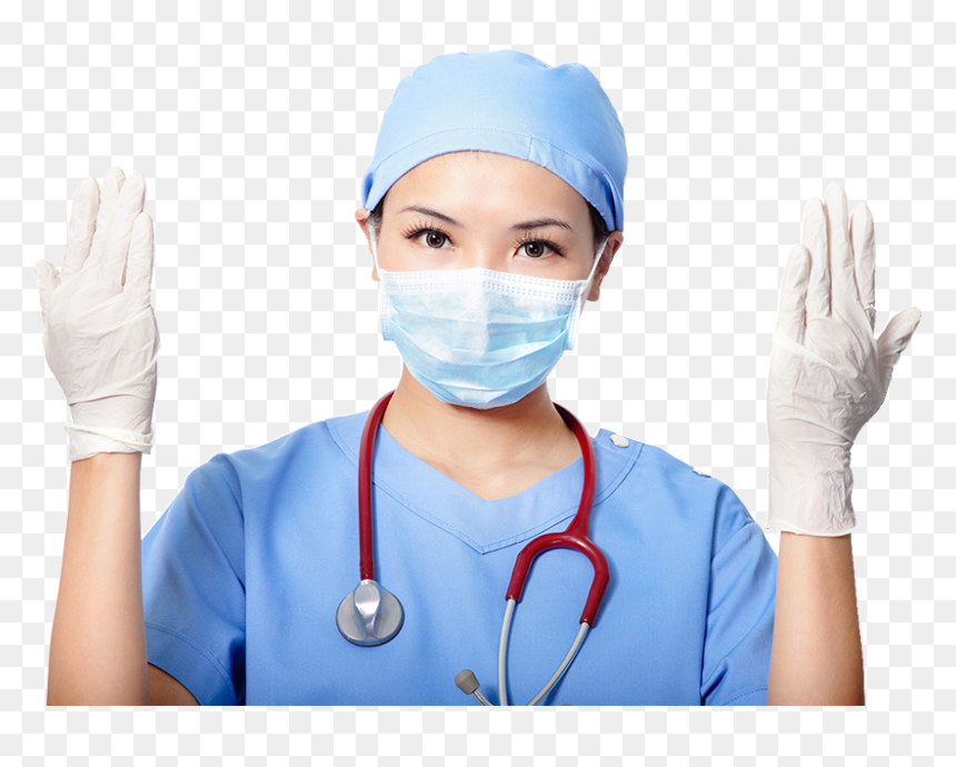 Doctor Wearing Gloves, HD Png Download - rubber gloves png