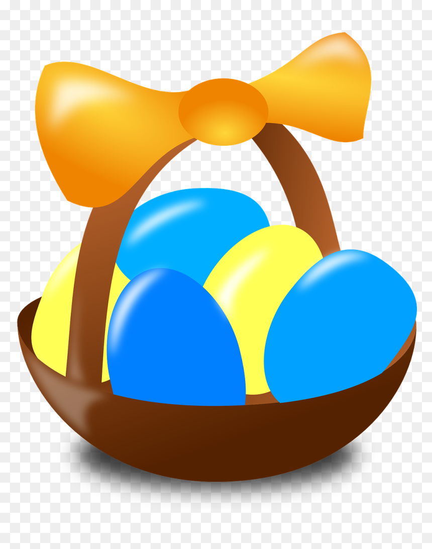 Easter Egg Basket Clip Art, HD Png Download - easter egg basket png