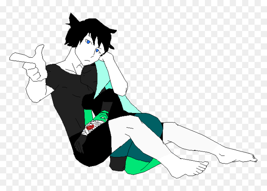 Cartoon, HD Png Download - anime girl sitting png