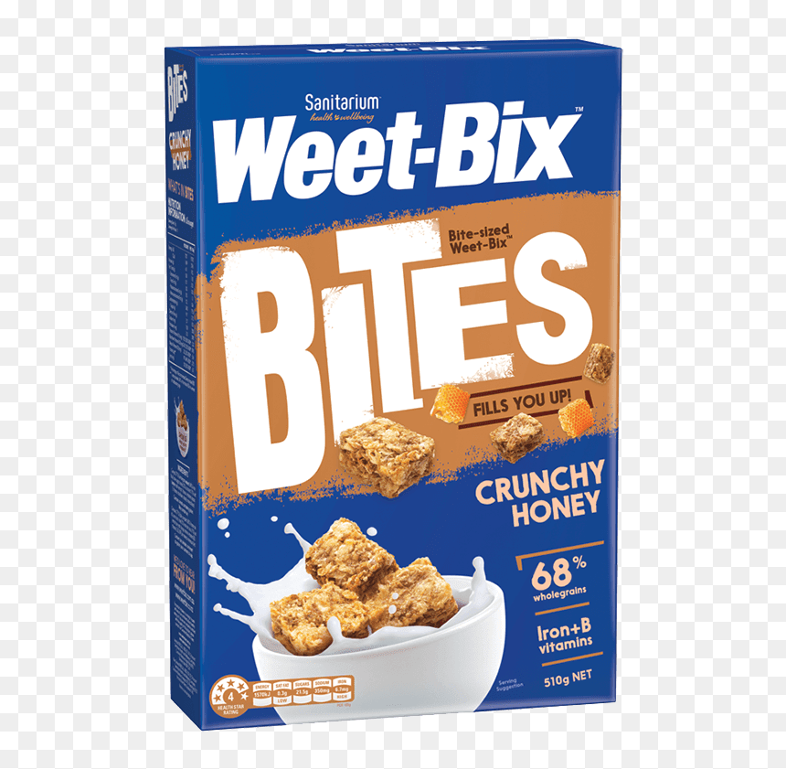 Weet Bix Bites Honey, HD Png Download - bowl of cheerios png