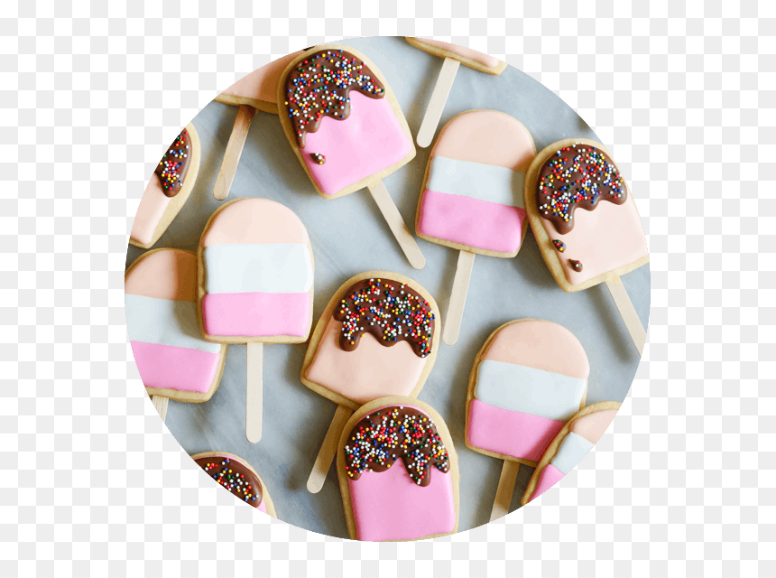 Transparent Sugar Cookie Png - Ice Cream Decorated Cookies, Png Download - sugar cookie png