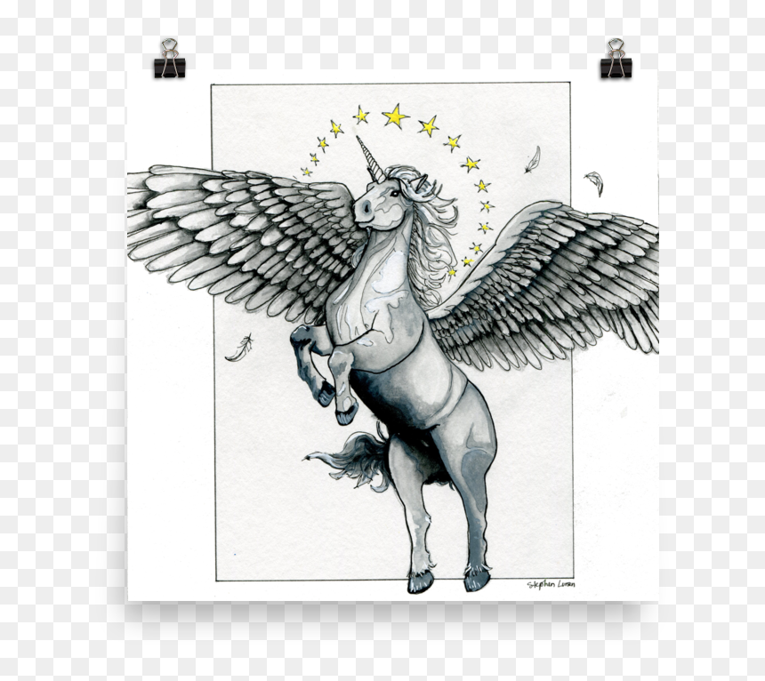 Art, HD Png Download - flying unicorn png