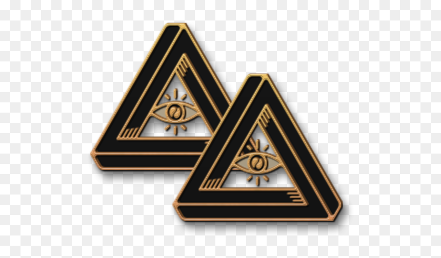 Enamelpinmockup - Triangle, HD Png Download - all seeing eye pyramid png