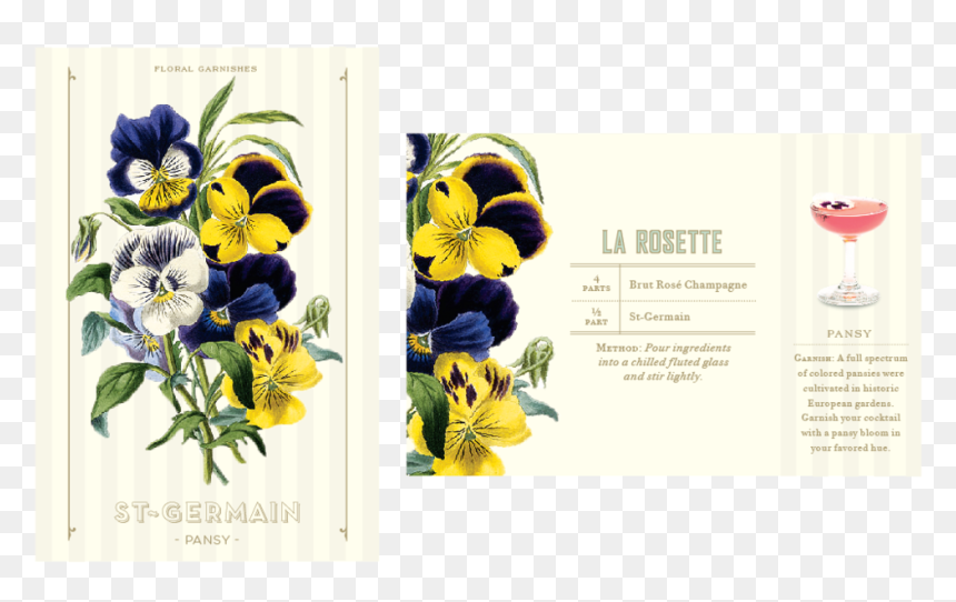 Pansy Botanical Print , Png Download - Bouquet De Pensées, Transparent Png - pansy png