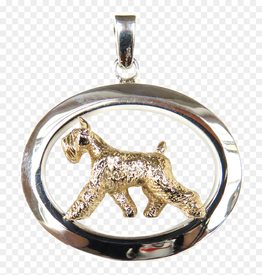 14k Gold Or Sterling Silver Tracking Giant Schnauzer - Gold, HD Png Download - schnauzer png
