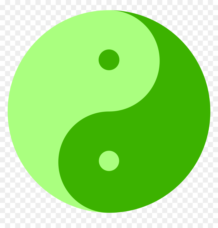 Green Yin And Yang Clipart , Png Download - Yin And Yang Green, Transparent Png - yin yang transparent png