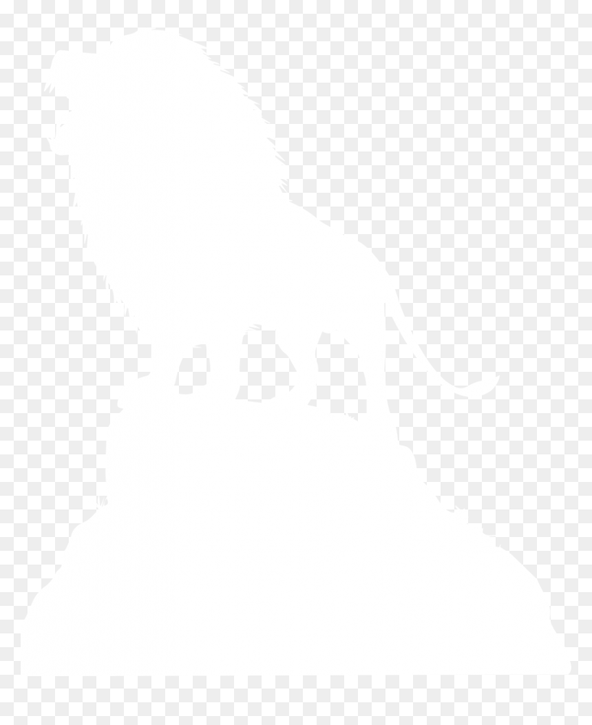Transparent Lion Silhouette Png - White Lion Png, Png Download - white silhouette png